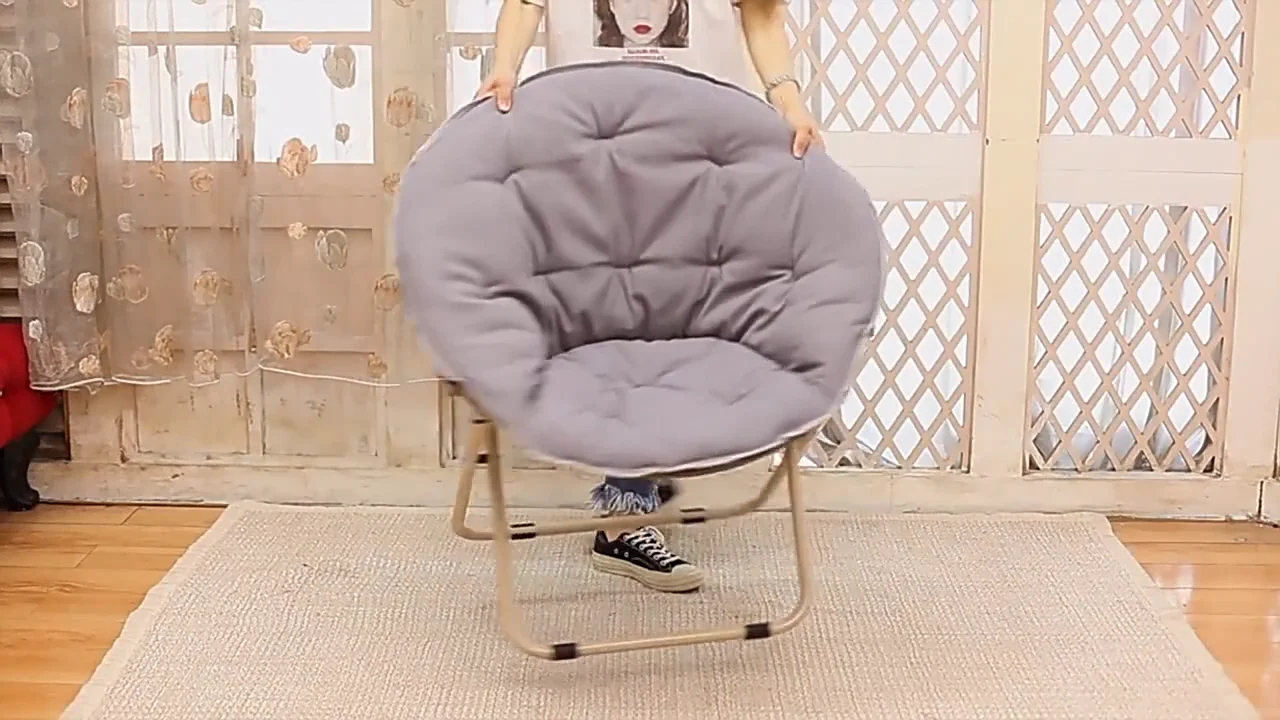 Modern Metal Indoor Moon Chair For Living Room Balcony Bedroom Park