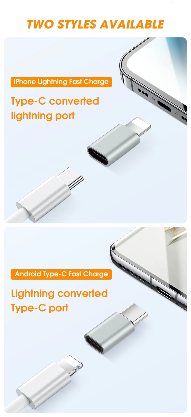 Usbc Adapter Lightning Cable (female) To Usb Type C Only Charging