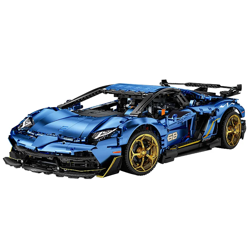 New Lambor SVJ MOC 10520 Speed Sports Car Building Blocks Model