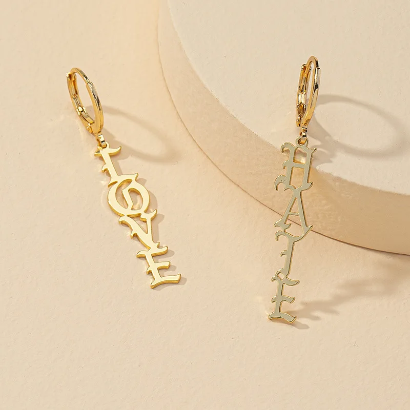 clip on name earrings