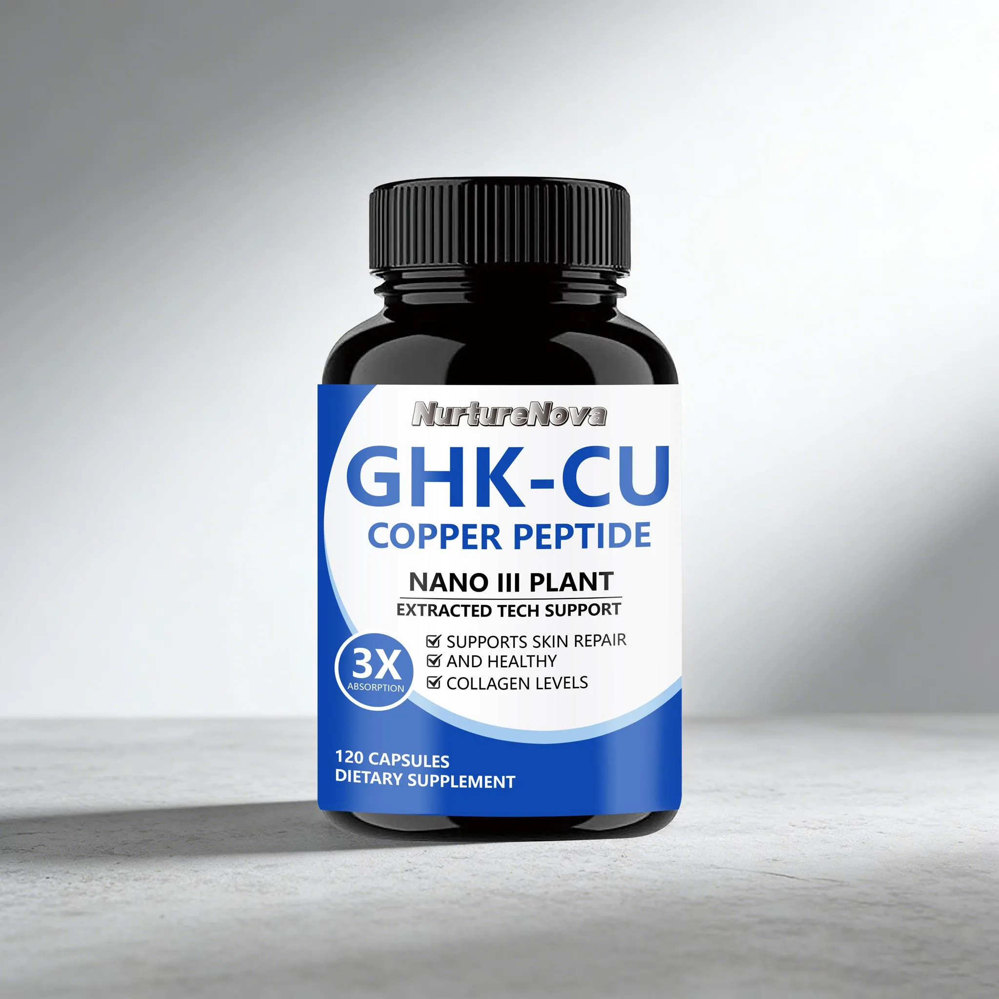 ghk cu manufacturer Cross Border Export of Copper Peptide Capsules 120 Capsules, Factory Direct Sales Support, OEM b12 injections sq or Size:2PK 14 oz where to buy b12 shots