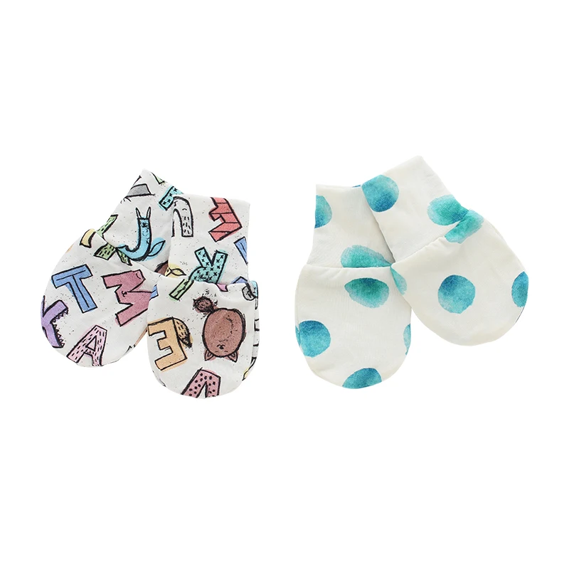 Высококачественные вязаные однотонные варежки для новорожденных из 100% хлопка оптом