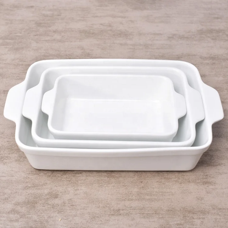 Cheap Durable White Ceramic Non Stick Baking Trays