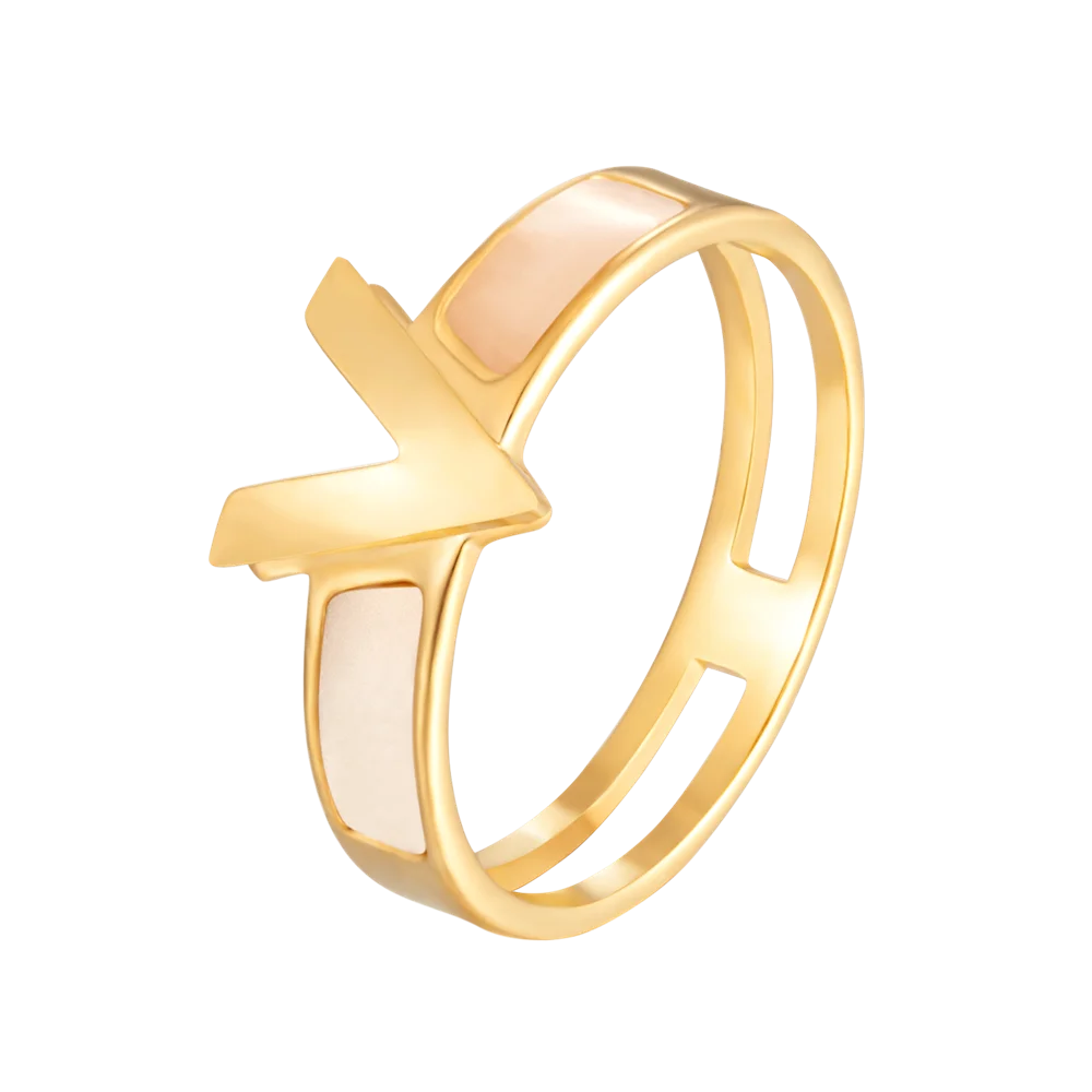 New Classic Natural Shell Woman Ring V Type Letter Stainless Steel Simple Finger Rings For Women Party Jewelry Gifts Buy Natural Shell Woman Ring V Ring For Women Simple Finger Rings For Women Product