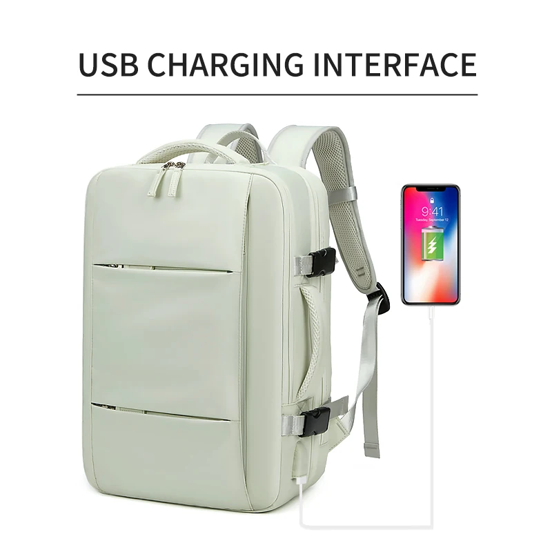 CoolBELL Mochila De Almuerzo De 15.6 Pulgadas Para Laptop Con Compartimento Aislado/puerto USB, Mochila De Senderismo Resistente Al Agua Para Negocios, Trabajo, Viajes, Hombres Y Mujeres (negro
