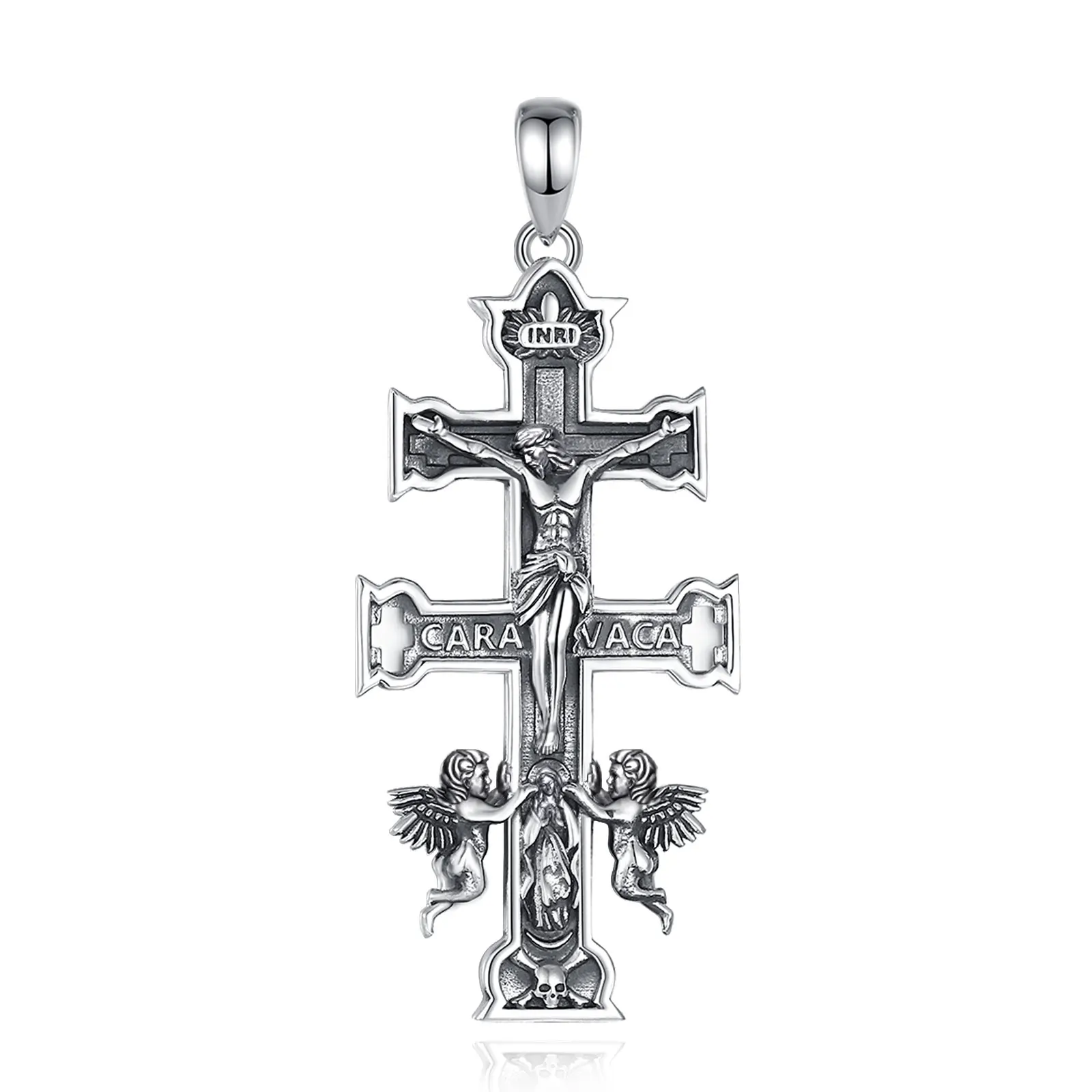 Tiffany & Co. Collana Con Ciondolo A Forma Di Croce In Argento Su Catena Di Perline - Foto 5