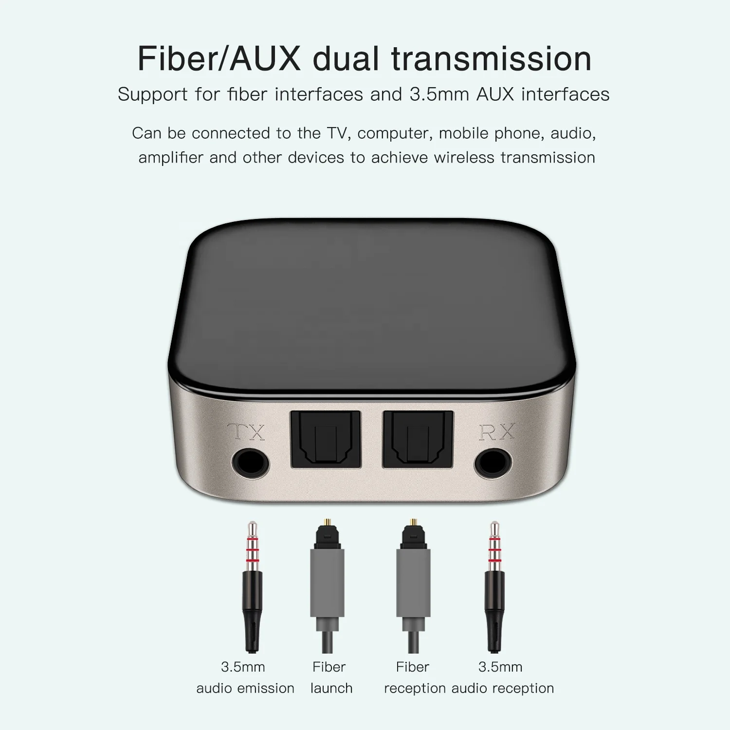 SPDIF 2 in 1 CSR Aptx-HD A2DP Digital Fiber Optical Bluetooth Audio Receiver Transmitter AUX bluetooth Adapter for Tv Optical