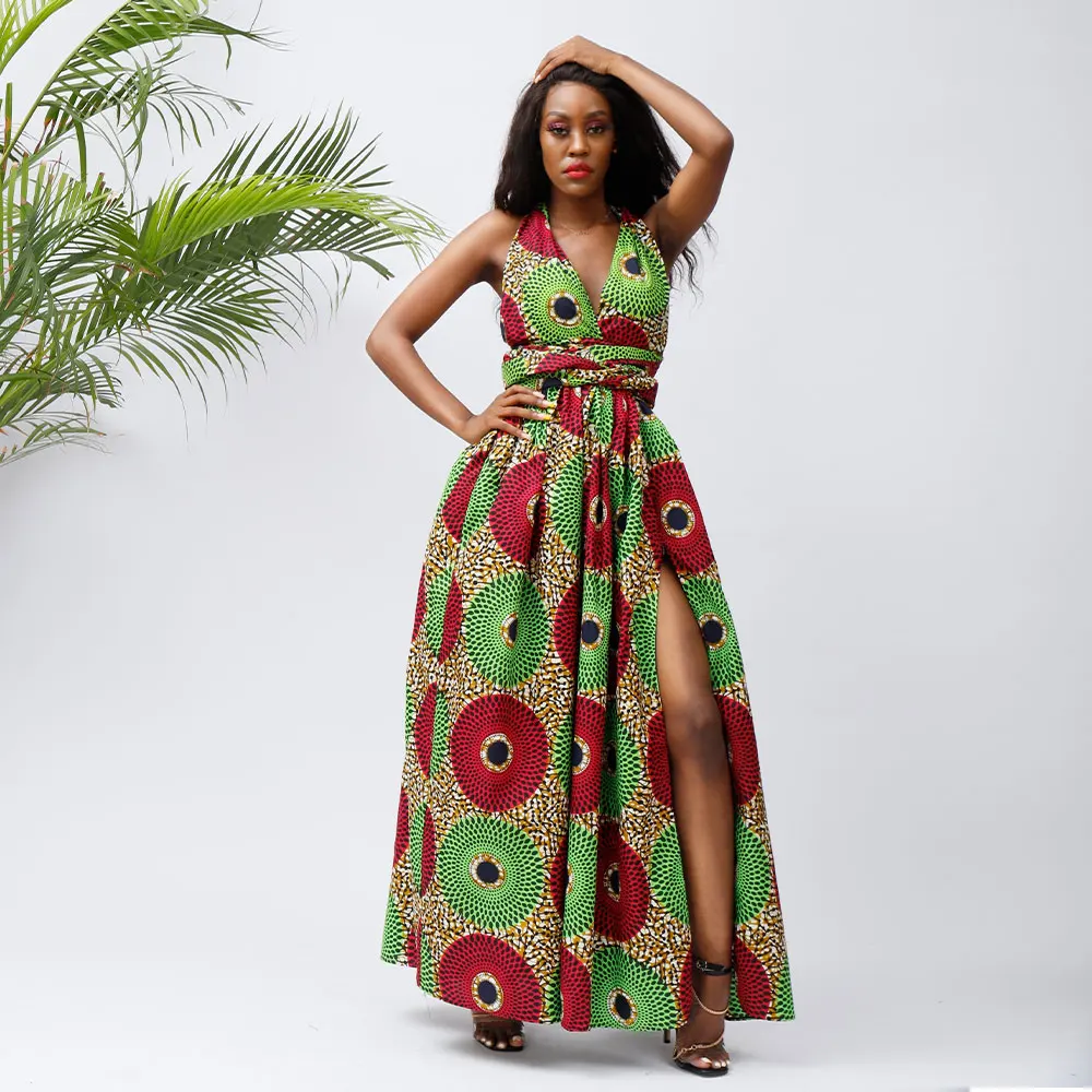 chinese dress ladies African Print Dress | Maxi Dress | Flowy Maxi Plus Size Dress main image 0