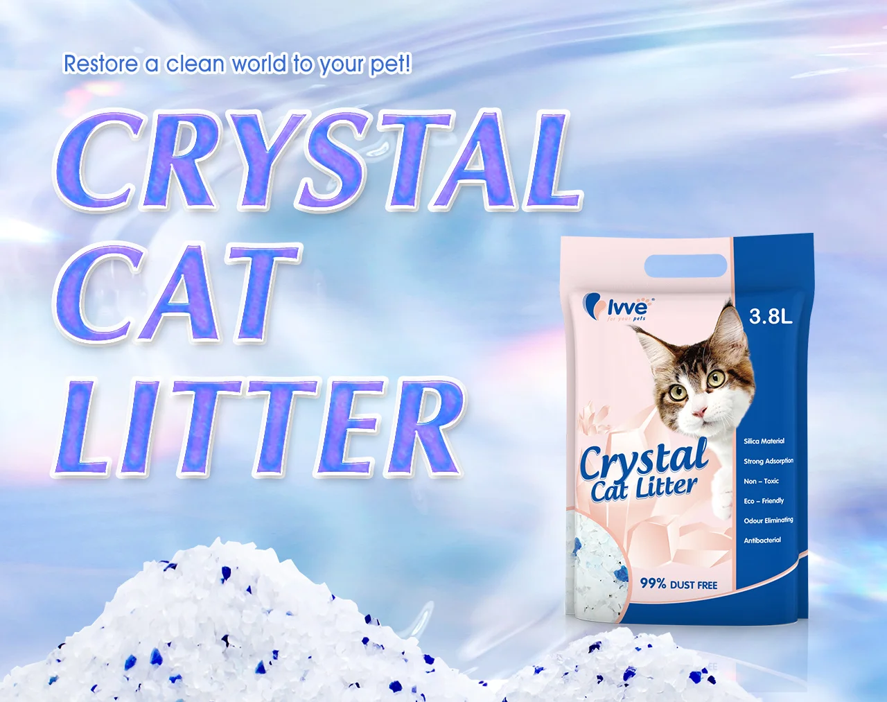 Highly Absorbent Natural 3.8l Non Clumping Buy Silicone Micro Crystal