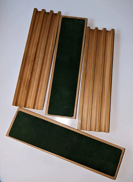Custom High Quality Solid Wood Domino Holder Rack Domino Trays