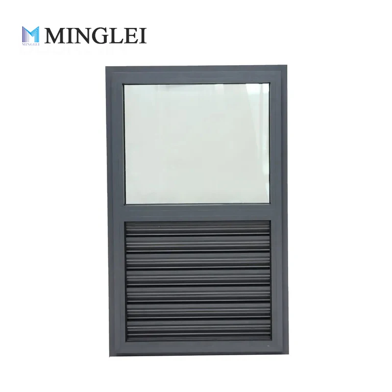 product american hotel project glass thermal brake aluminum frame fixed window with louvers ptac window-66