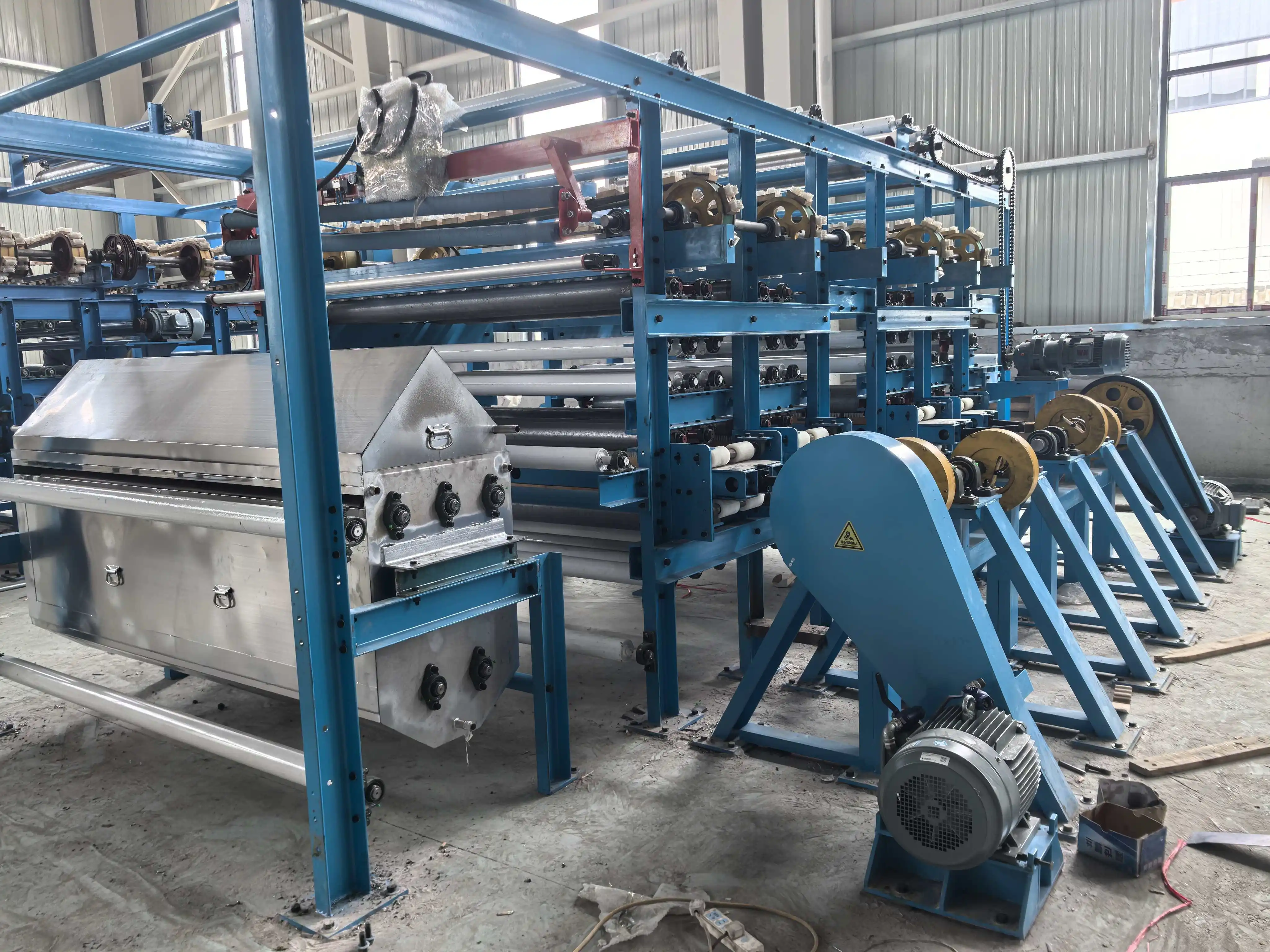 Industrial Automatic Horizontal Fabric Brushing Machine for Pile Raising and Surface Dust Removal in Textile Manufacturing