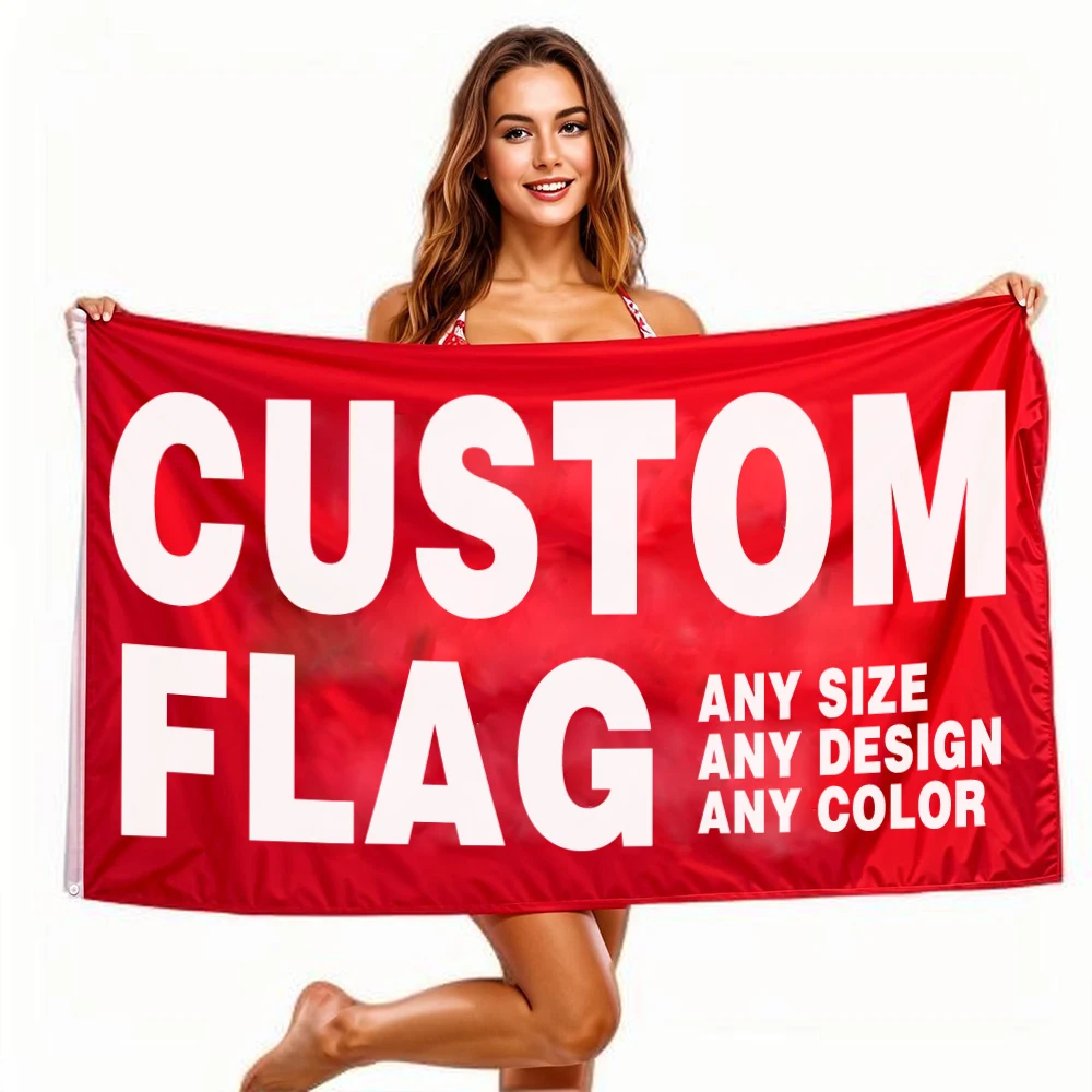 Custom 3x5ft Any Size Any Logo Cheap Custom Made Large Double Sided Outdoor Sports Racing Motorcycles Flag and Banners