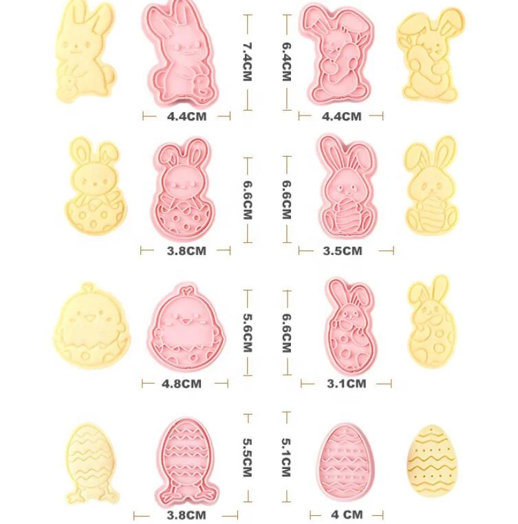 Emporte-pièces de Pâques moule lapin et oeuf emporte-pièces dessin animé moule à biscuits moule