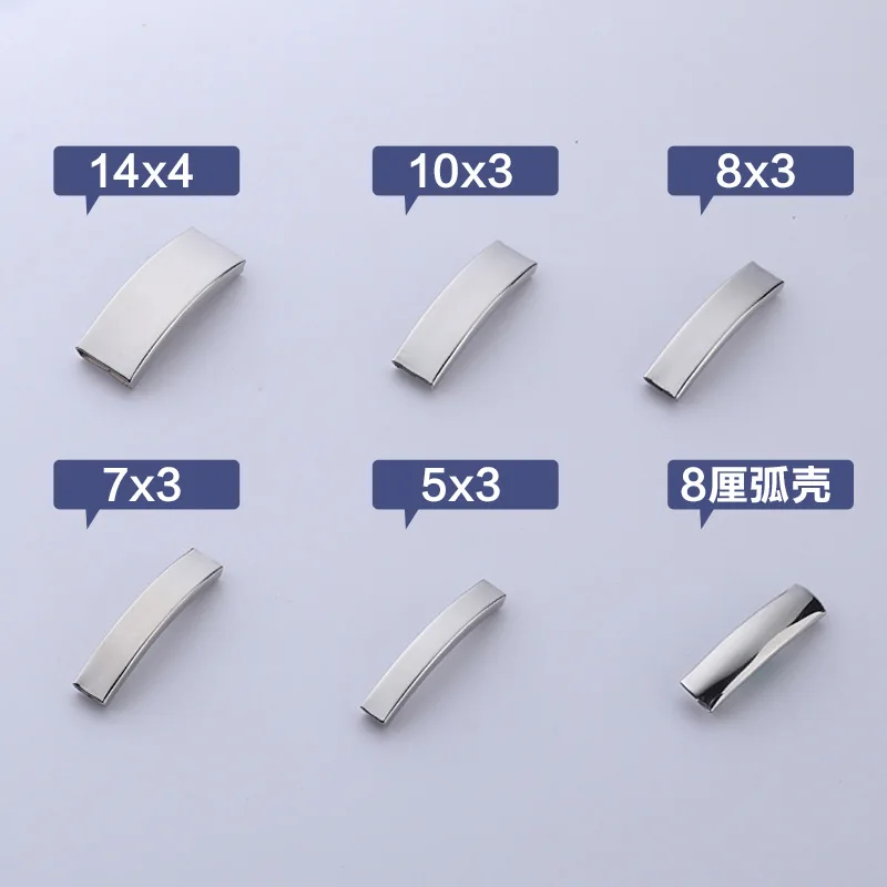 Stainless Steel Mirror Finish Slider Patterned Tube Beads Slide Charm for Silicon Bracelets Jewelry Making Accessories