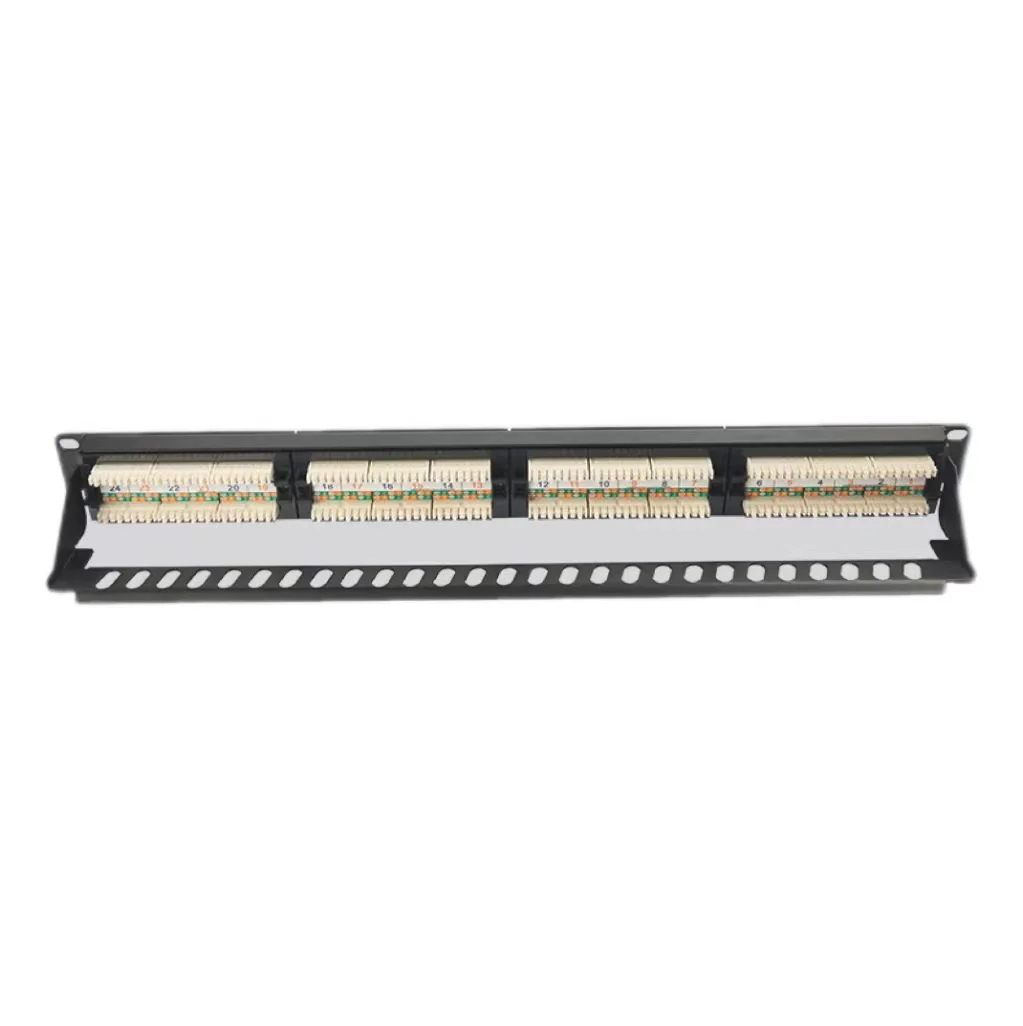 19" 1u Utp Cat5e / Cat6 / Cat6a 24 Ports,With Back Bar And Dust Door ...