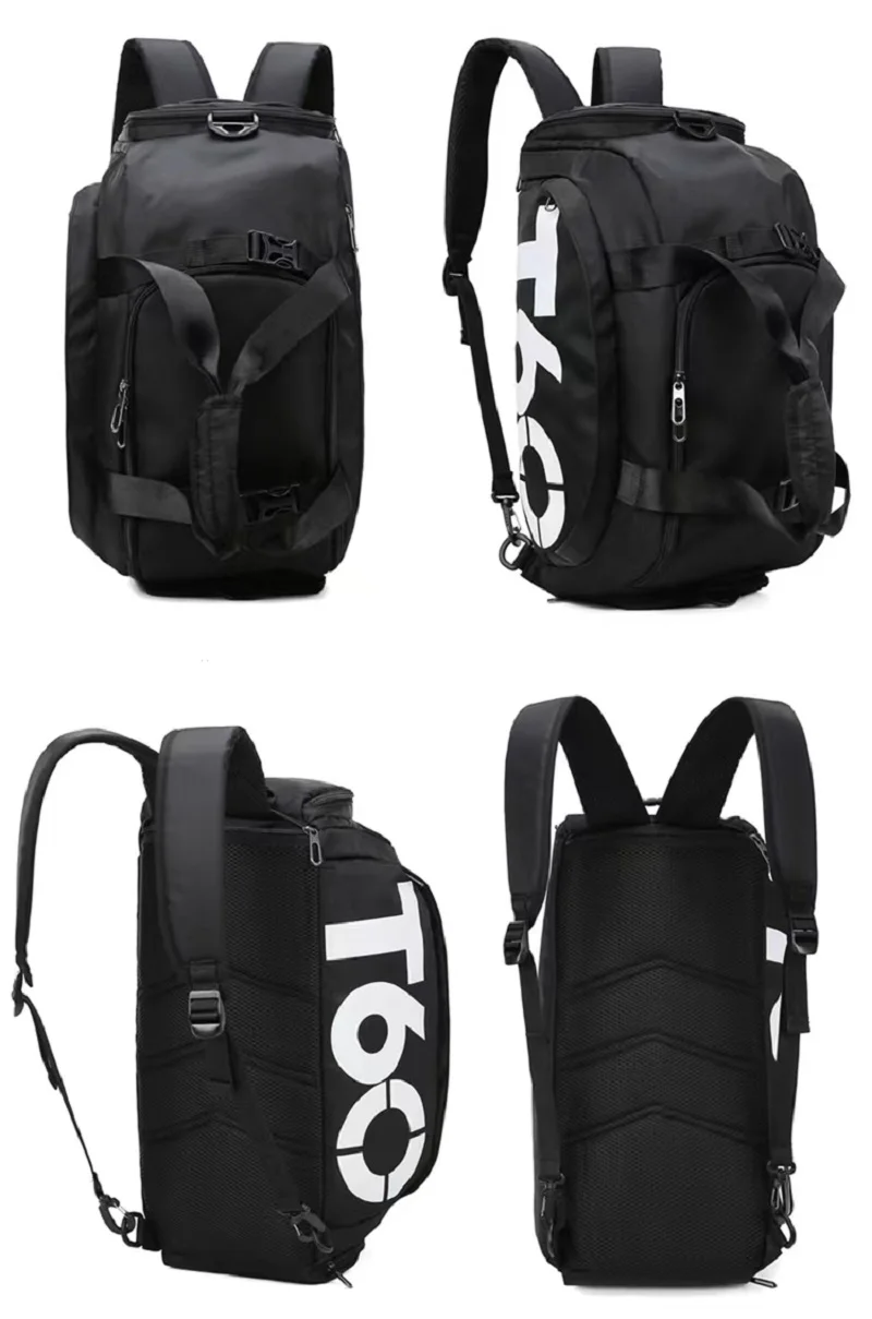 Custom Logo Large Gym Bag With Shoe Compartment T60 Sports Wet And Dry