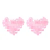 Conjunto de pares de parche de ojo de corazón de cristal rosa