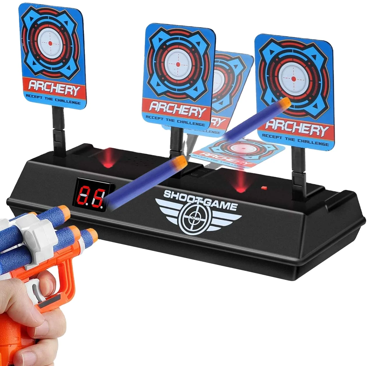 Source Electronic Target Scoring Auto Reset Shooting Games Digital Target for Ne rf Guns Blaster Toys Kids on m.alibaba