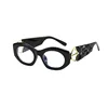 Black frame-transparent lenses