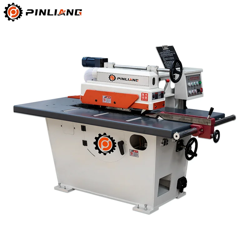 PINLIANG Bottom Rip Saw Automatic Feeding Single Straight Line Rip Saw Machine With Laser Guide MJ163TF