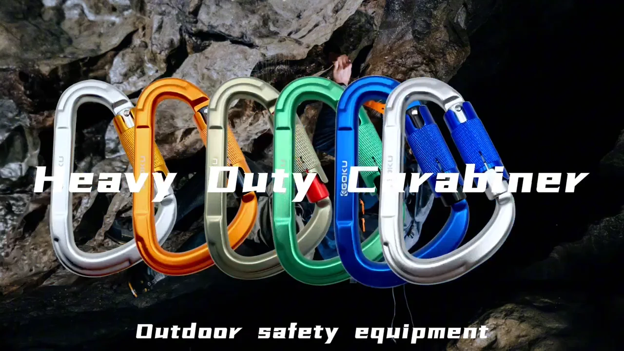 Custom Laser Engraved Logo Aluminium Carabiner Clip Hook Climbing