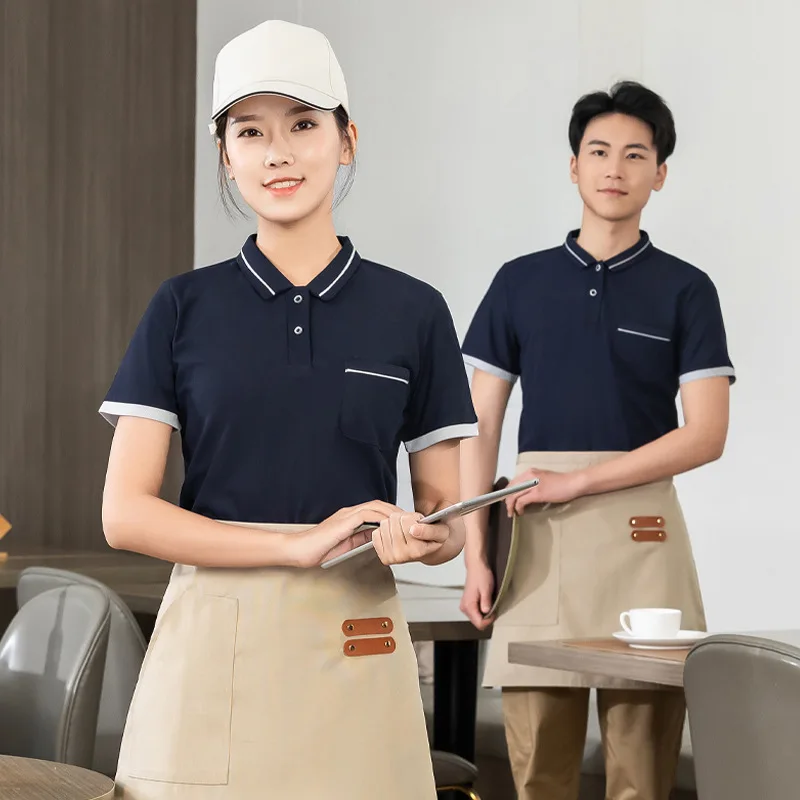 Divise del ristorante della camicia rossa di modo dell'hotel