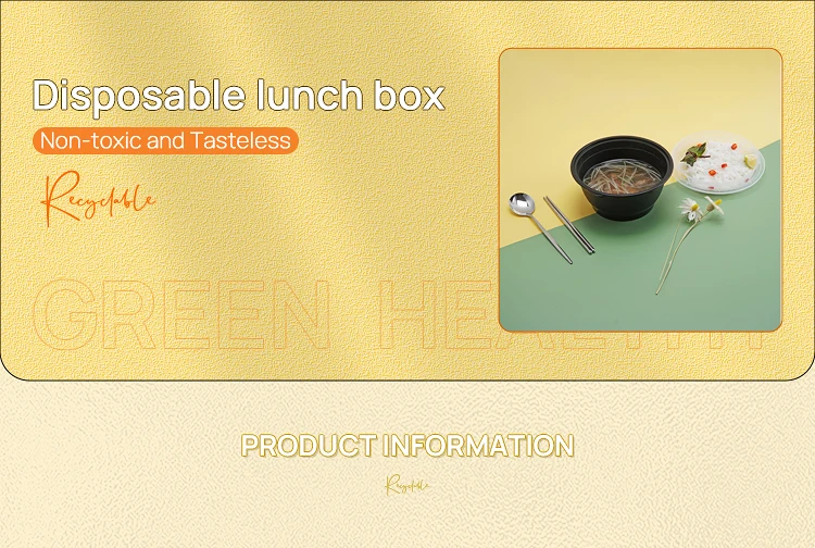 38oz 42oz 48oz Togo Container Ramen Take Away Food Container Black