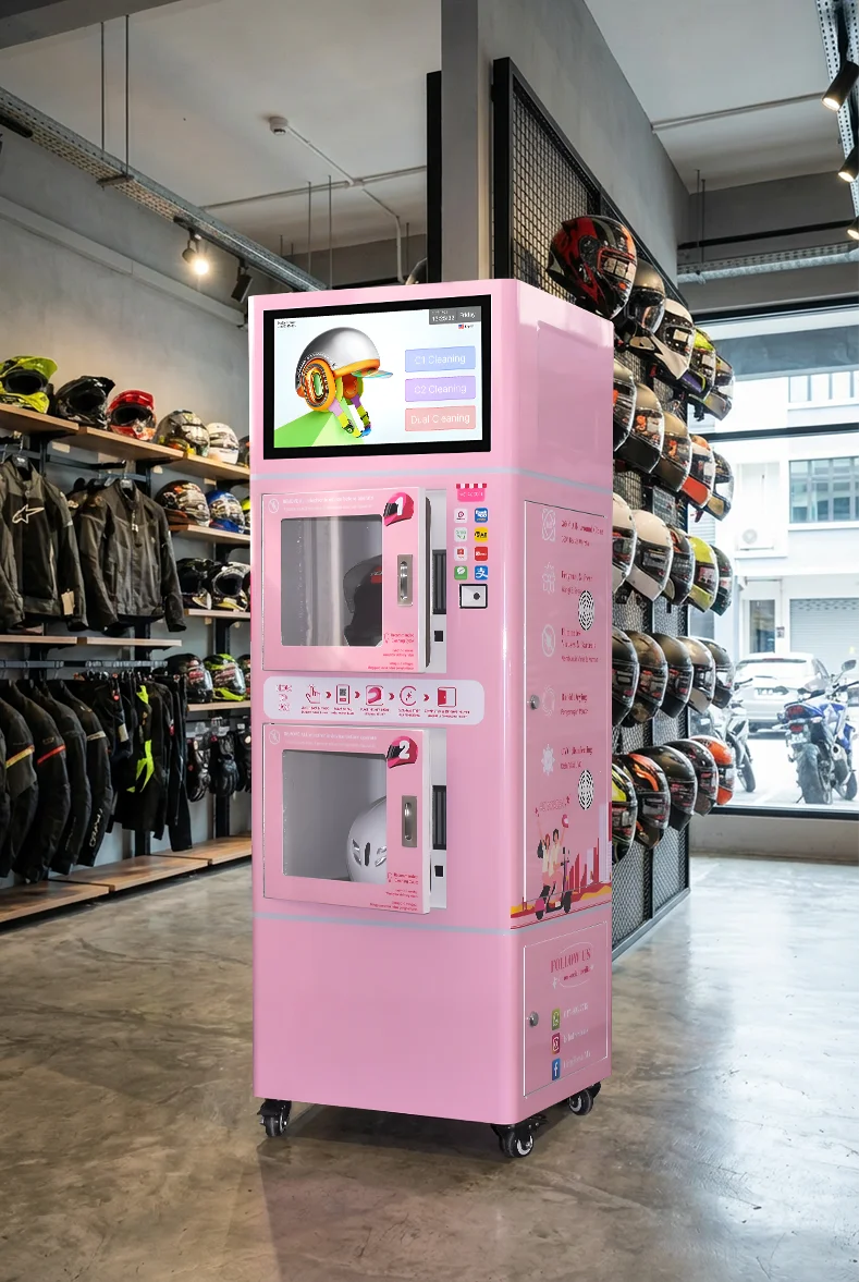 product double bin stainless steel helmet cleaning machine sterilizing dry cleaning sdk enabled cloud based management for motorcycle-16