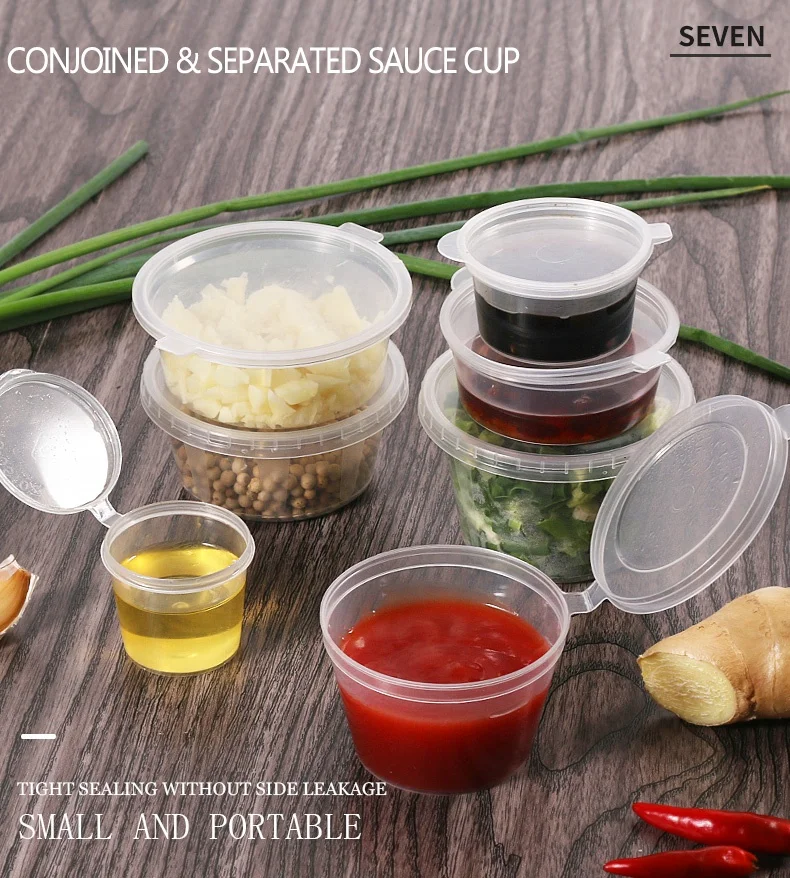 1 Oz Restaurant Disposable Takeaway Mini PP Plastic Sauce Cup