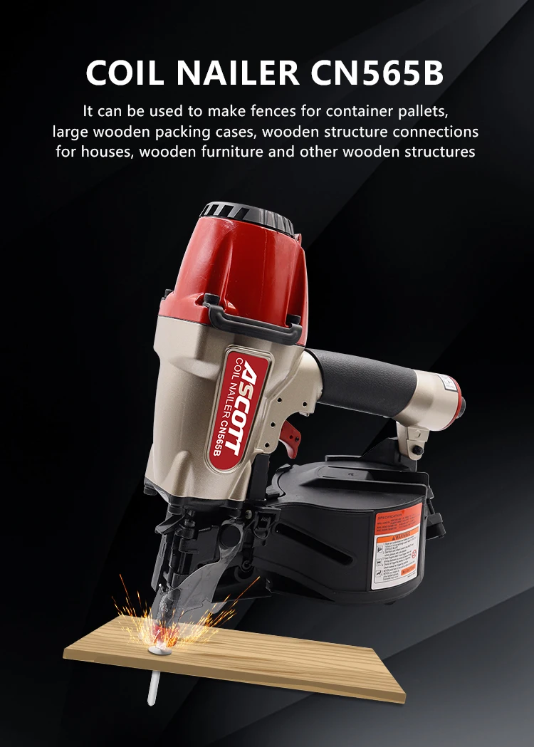 Pneumatic Coil Nail Gun Coil Nailer Cn565b For Furring And Strapping