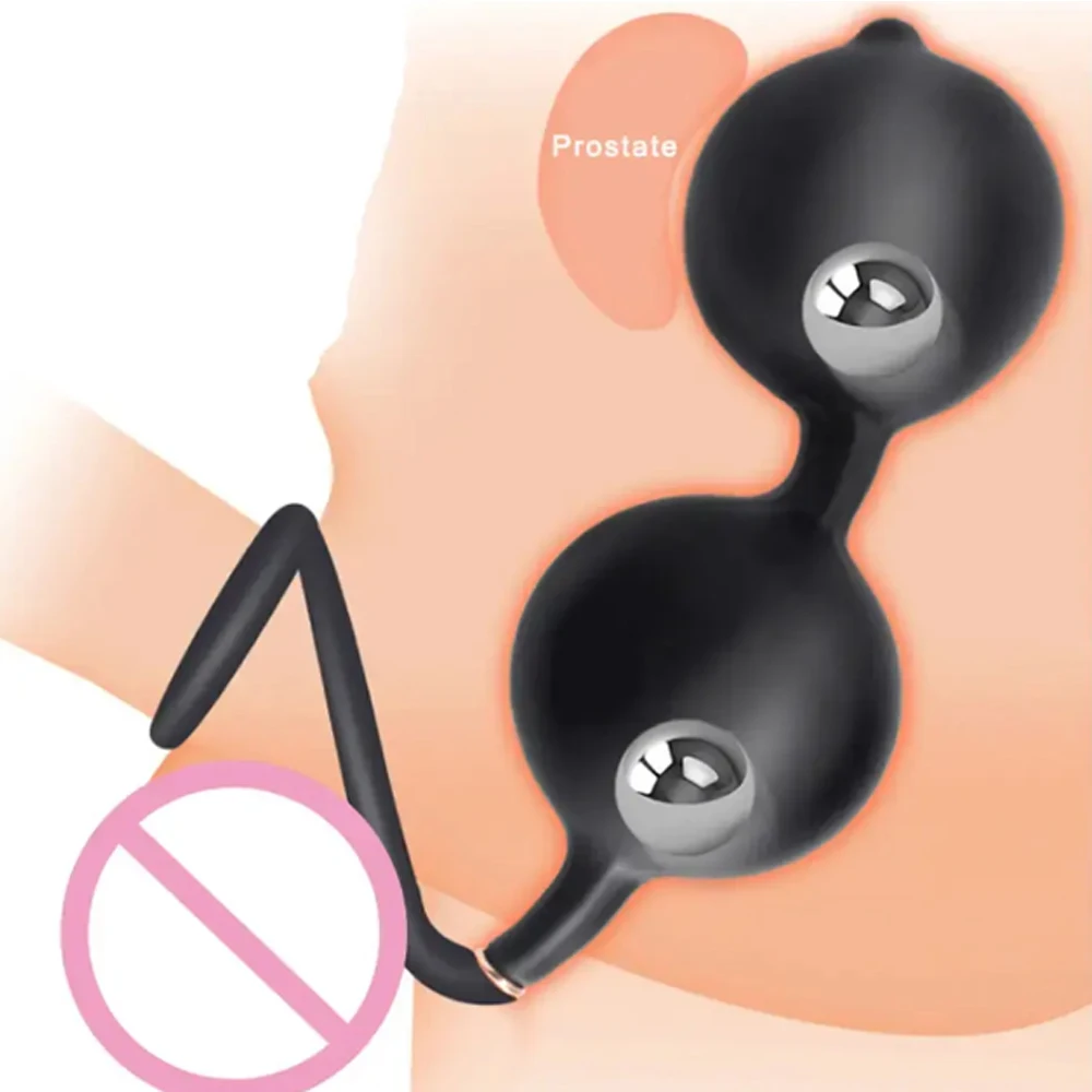 Hidden Homemade Ass Intruder XXL Anal Beads Huge Inflatable Butt Plug for Mens