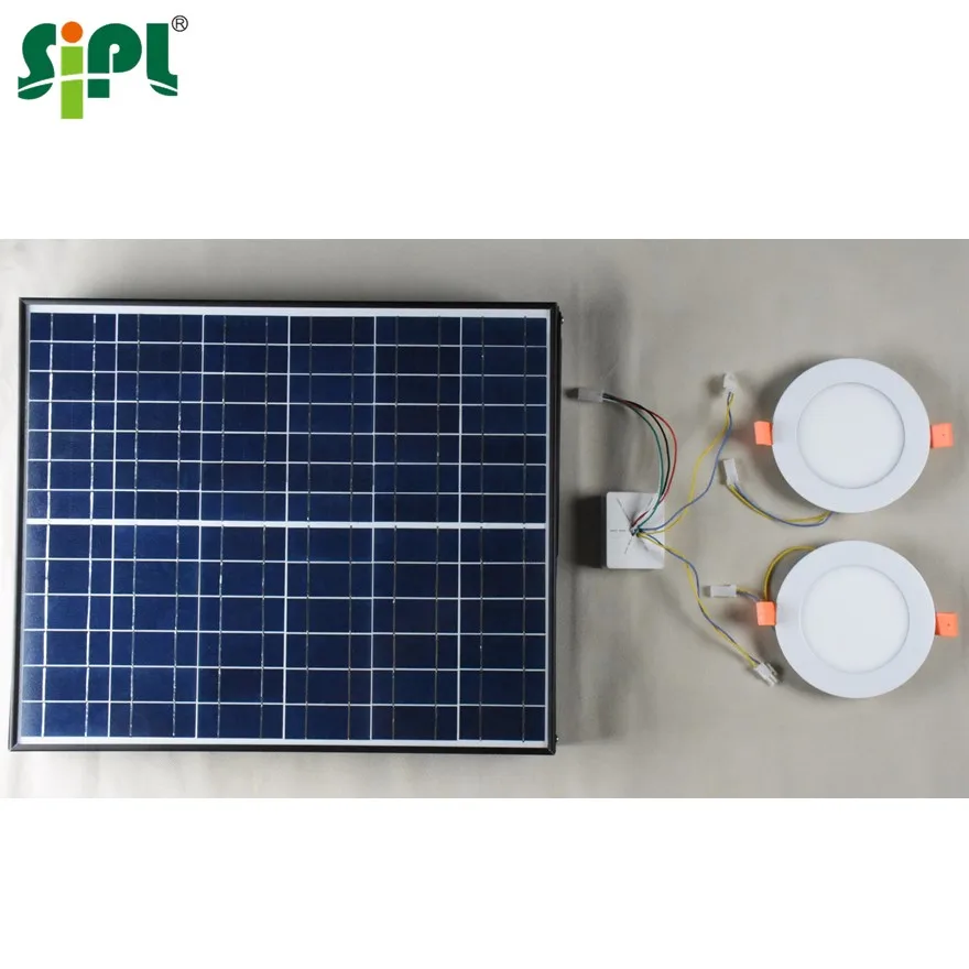 30W Day Night Lighting Shaftless LED Skylight 150mm Round Panel LED Lights 2-in-1 with Battery Smart Ceiling Solar Panel Lights