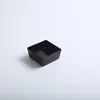 Single-compartment dish (black) made of food-grade PP material