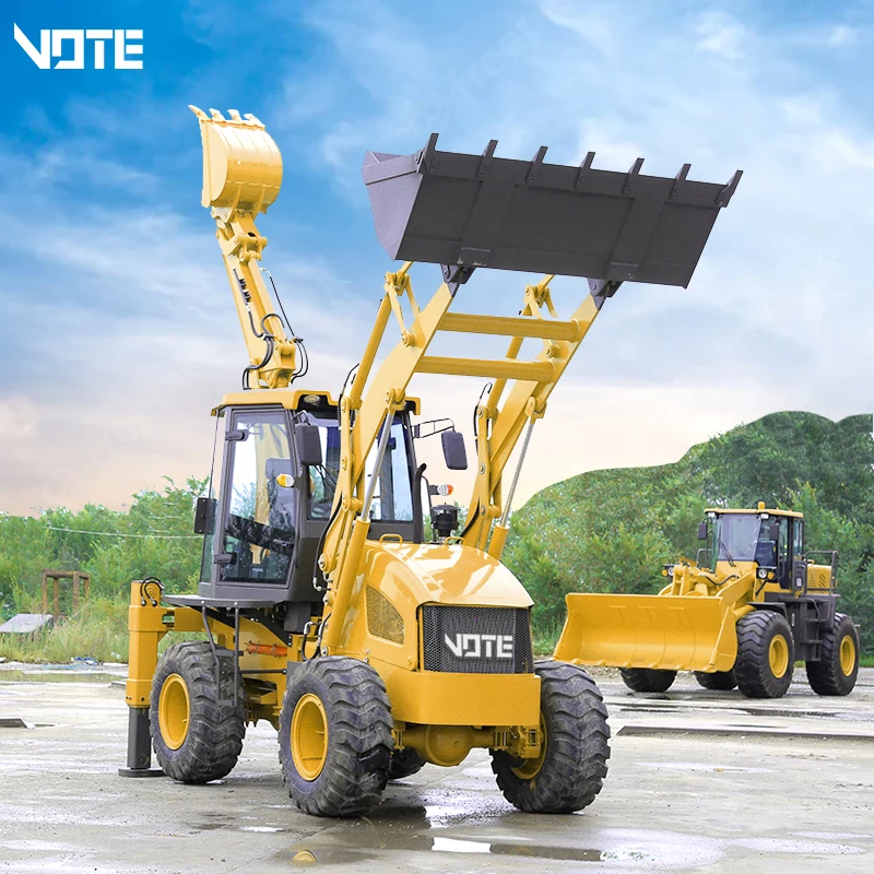 VOTE Mini Front End Telescopic Tractor Backhoe Loaders 4x4 Price for Sale Traktor Front Wheel Loader Backhoe