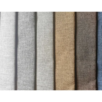 2022 Home Textile 100% Polyester Light Hemp Linen Fabric 100 Linen Sofa Fabric
