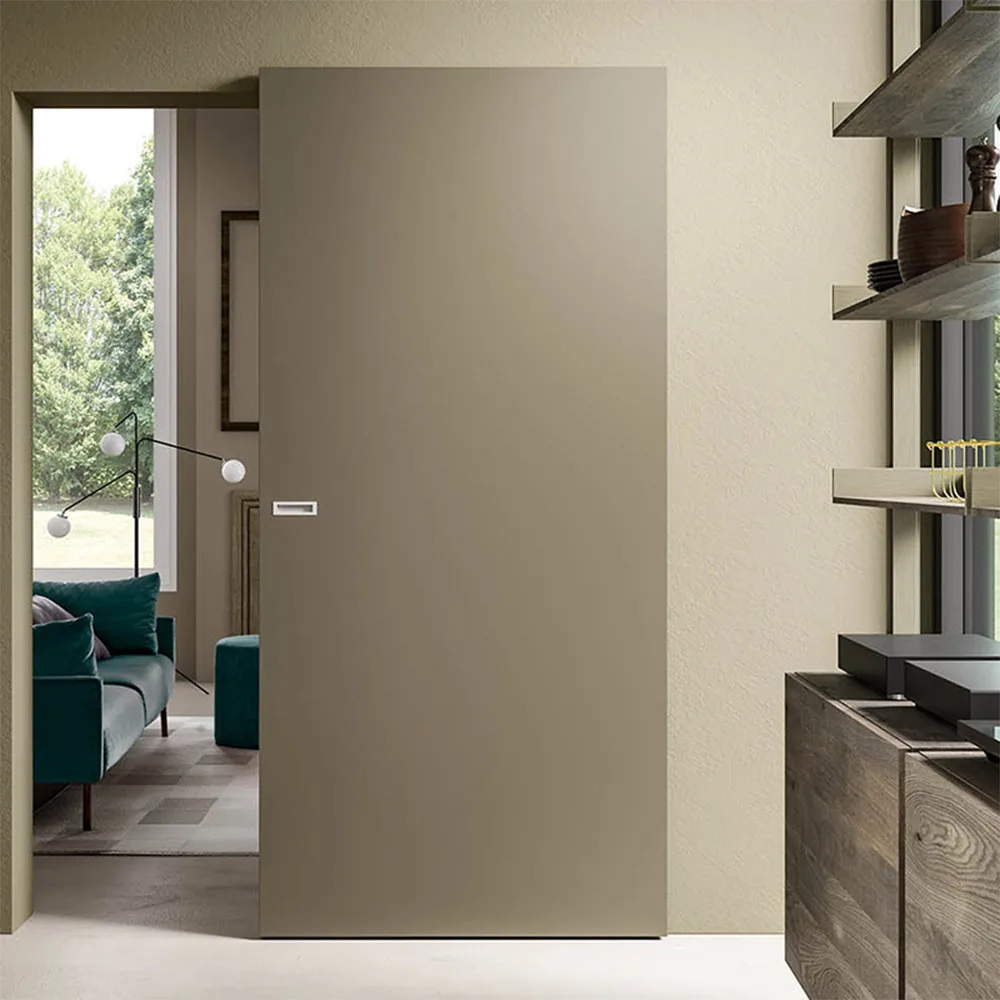 Custom Concealed Sliding Door Rail Concealed Flush Wood Door With Hidden Sliding System