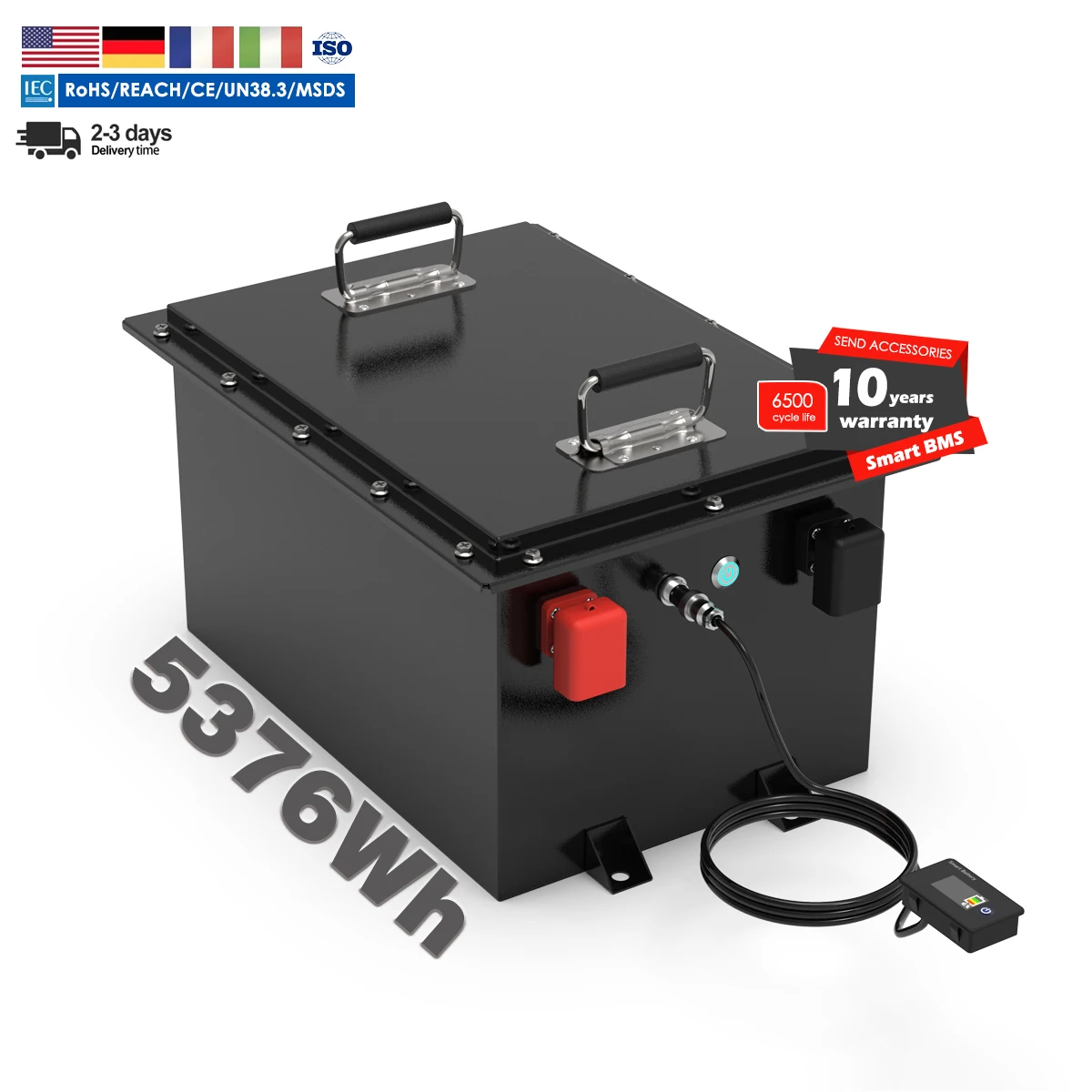 Rechargeable Lifepo4 48V 105ah Golf Cart Battery with BMS