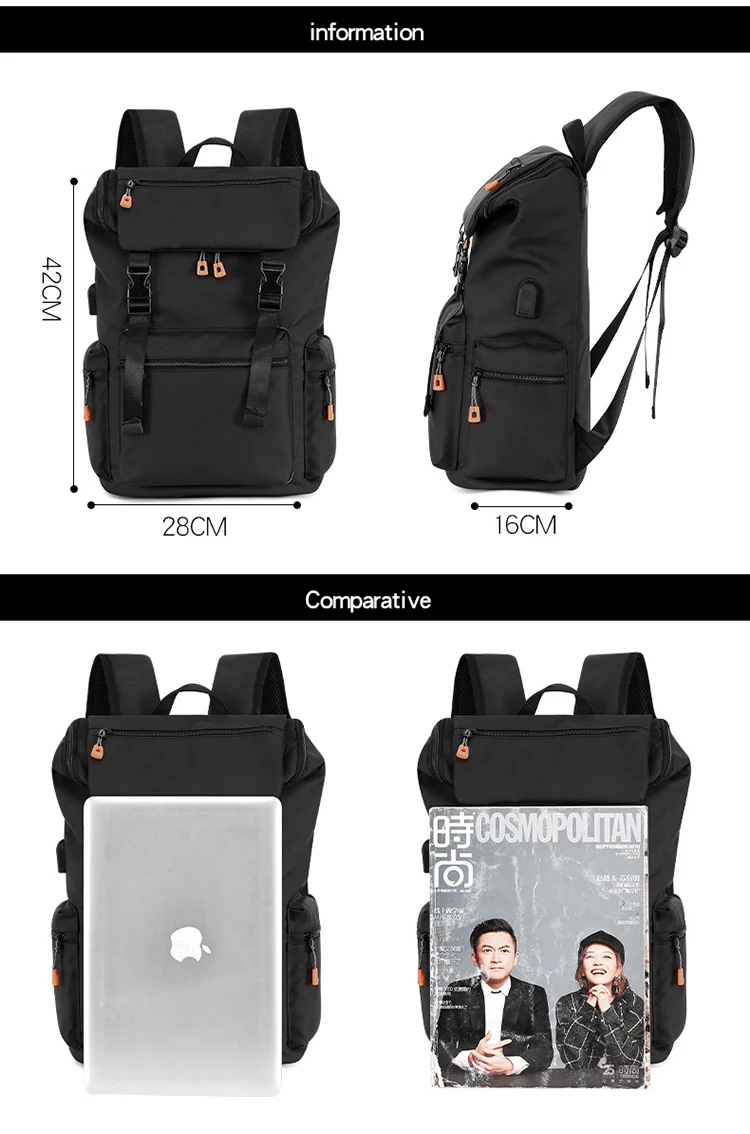 Custom Logo Notebook Backpack Multifunctional Antitheft Waterproof
