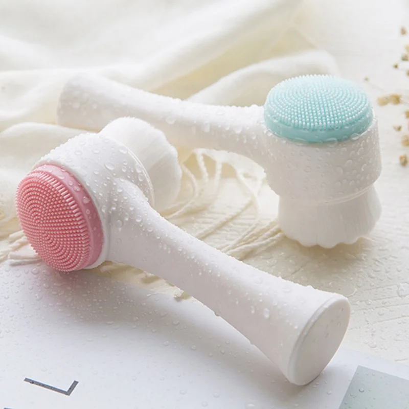 Amazon Hot Sell Portable Mini Soft Facial Cleaning Brush Silicone Face Scrubber