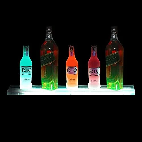 Acrylic Modern Custom  Led Lighted Liquor Bottle Display Shelf bar Display Rack