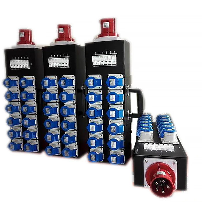 3 Phase 380v 63a Power Input 12way Portable Power Distribution Box