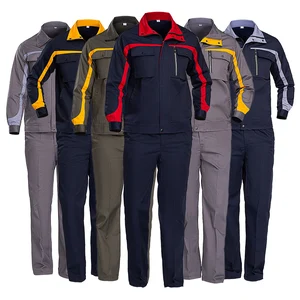 Factory Direct Spring Jacket and Pants Work Uniform Set Custom logo Construction Suit Overalls Car Repair Clothes Work Wear