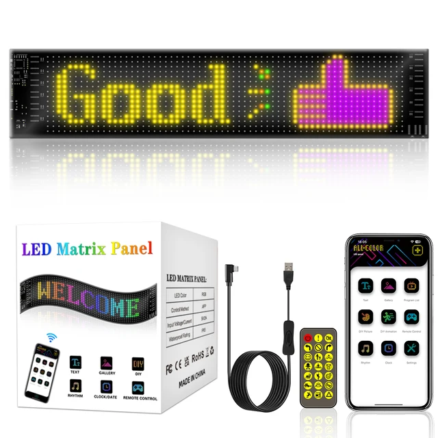Top Deal Flexible Screen Waterproof LED Matrix Panel Pixel Module for Indoor Outdoor Advertising for Car Truck Vehicles Displays