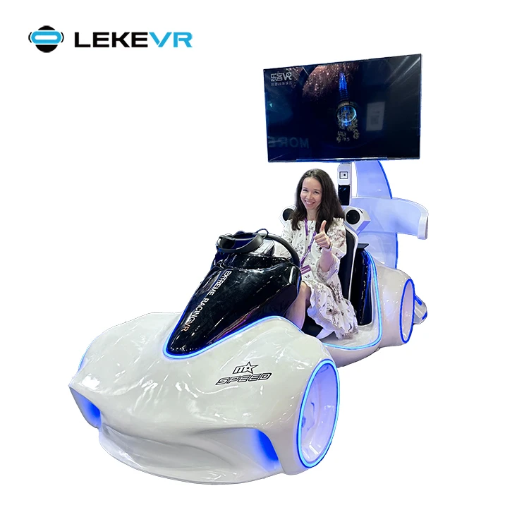 LEKE VR Flash Racing Motion Simulator 360 View Arcade Metaverse Kids Amusement Driving Experience Rides