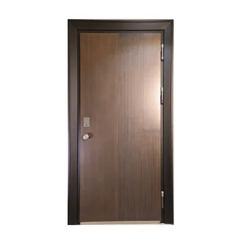 American modern design external wood door pivot very big solid wood entrance door walnut wooden main doors