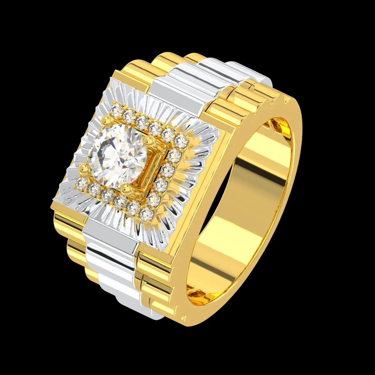 Best Selling Custom Luxury Zircon Moissanite 18k Gold Plated Stainless