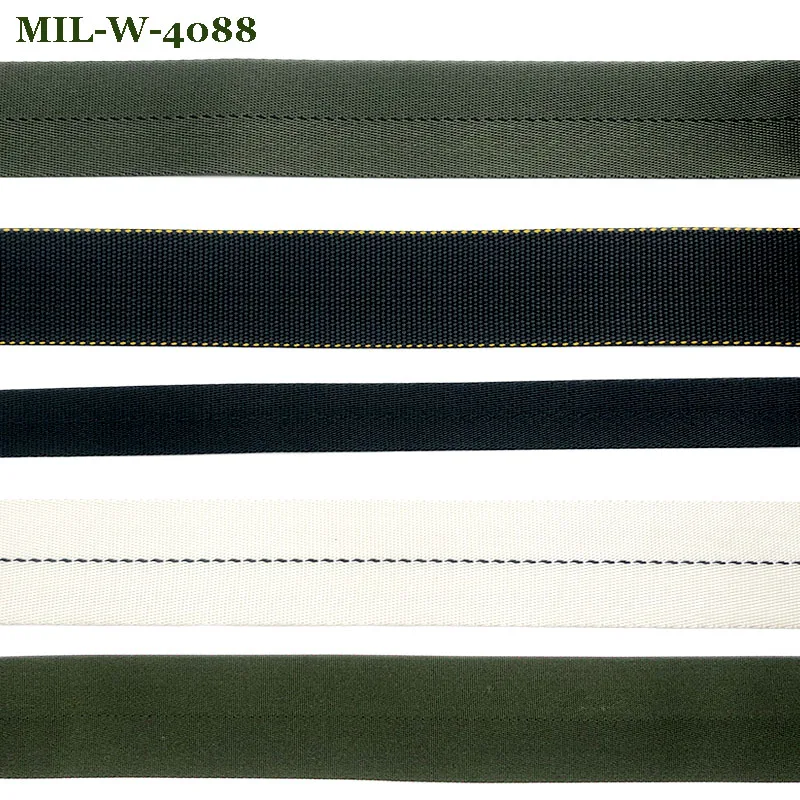 17337 Mil-spec Nylon Webbing 1 Inch-wide Black Sold In By-The-Roll