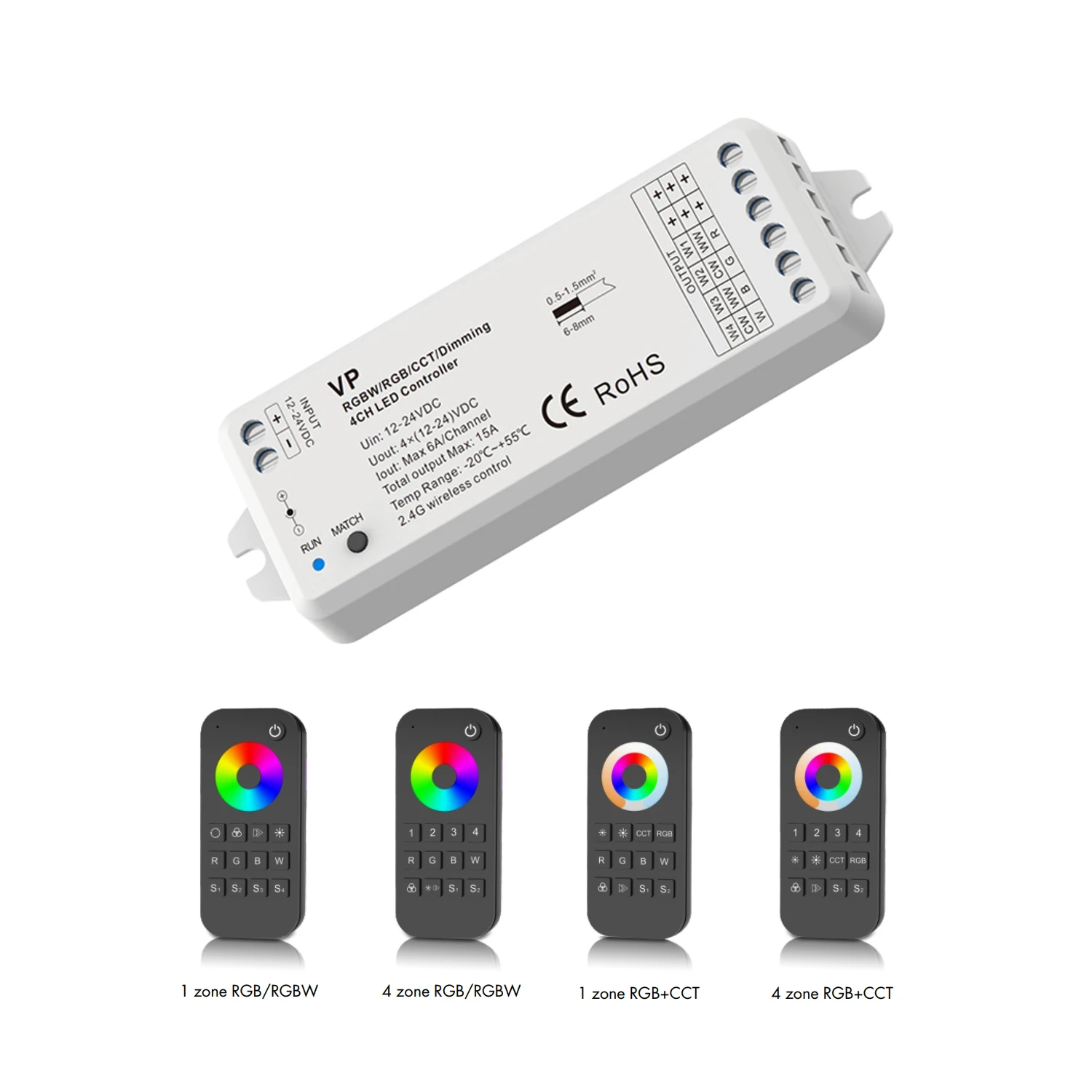 110lm/W Smd2835 RGB LED Strip Light 8mm Dc 12v 24v Ip20 Ip65 10