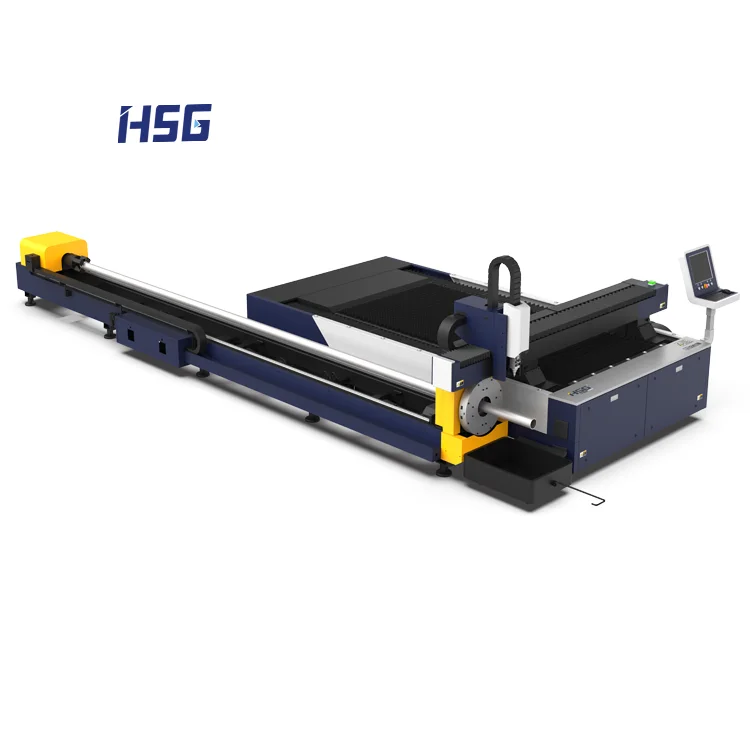 HSG 2021 Fiber Laser Cutting Machine Manufacturer CNC Laser For Metal Plate And Tube Dual Use machine